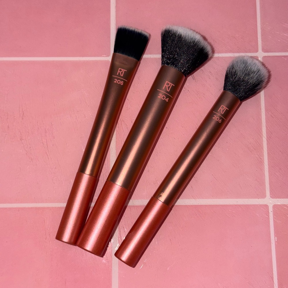 Real Techniques Flawless Base Makeup Brush Set 204 205 206 3pc